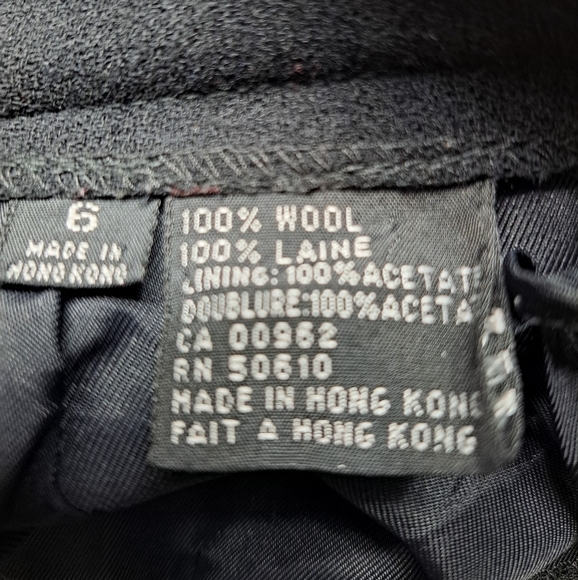 Black 100% Wool Skirt Size 6 - Picture 4 of 4